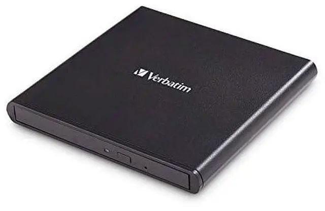 Alt view image 2 of 18 - Verbatim Slim External Burner CD/DVD +/-RW Optical Drive USB 2.0 with USB A to USB C Adapter and M-DISC Support - Mac & PC Compatible Model 98938