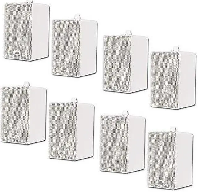 Alt view image 10 of 10 - Acoustic Audio 251W Indoor Outdoor 3 Way Speakers 1600 Watt White 4 Pair Pack 251W-4Pr