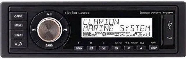 Alt view image 2 of 2 - Clarion - M508 - Clarion(R) M508 Single-DIN In-Dash Marine-Grade M508 Digital Media Receiver with Bluetooth(R)