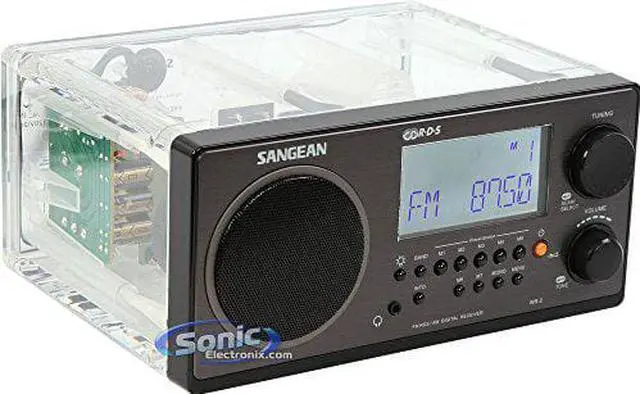 Alt view image 16 of 16 - Sangean WR-2CL AM-FM RDS Digital Tuning Radio - Clock - Clear Case