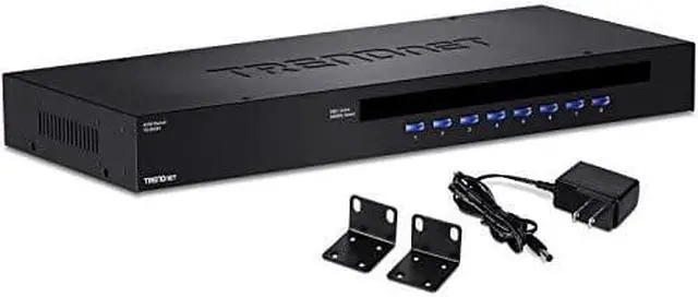 Alt view image 8 of 8 - TRENDnet TK-803R 8-Port Usb/Ps/2 Rack Mount Kvm Switch (Black)