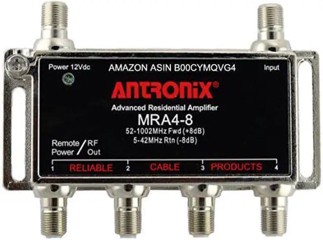 Alt view image 7 of 7 - Antronix AMP MRA4-8/AC Broadband Cable TV Signal Booster With Power Supply