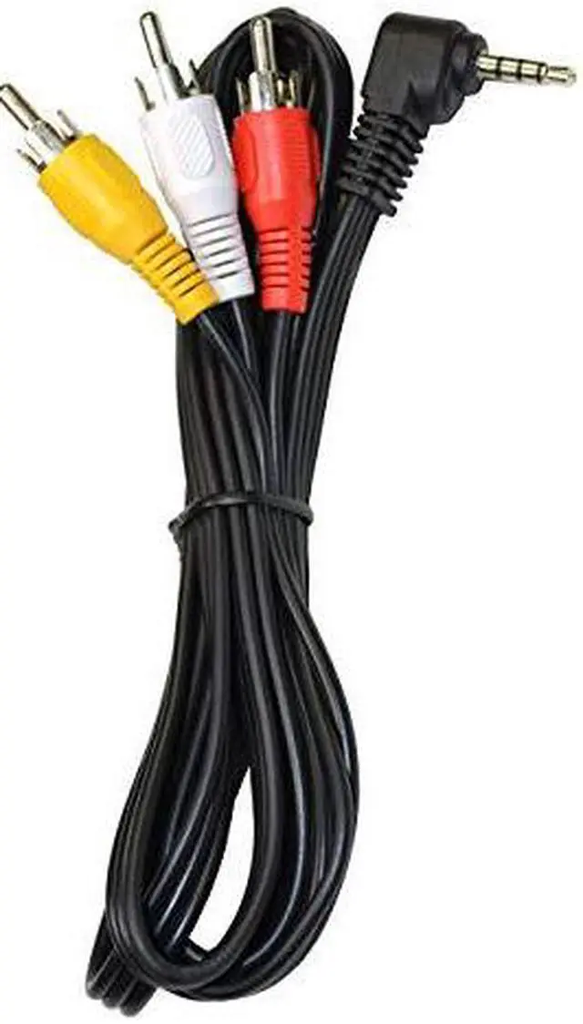 Alt view image 4 of 4 - HQRP AV Audio Video Cable / Cord for Canon ZR300, ZR400, ZR45 MC, ZR50 MC, ZR500, ZR60 Camcorder + LCD Protector