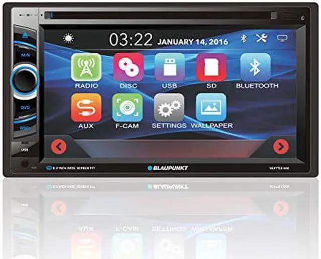 Alt view image 8 of 8 - BLAUPUNKT SEATTLE 660 Blaupunkt D.Din 6.2 Touchscreen AM/FM/CD/DVD/BT/USB