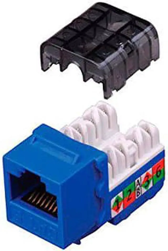 Main image of Vanco 820815 Category 6 90 Degree Keystone Insrt 8 Conductor Bl