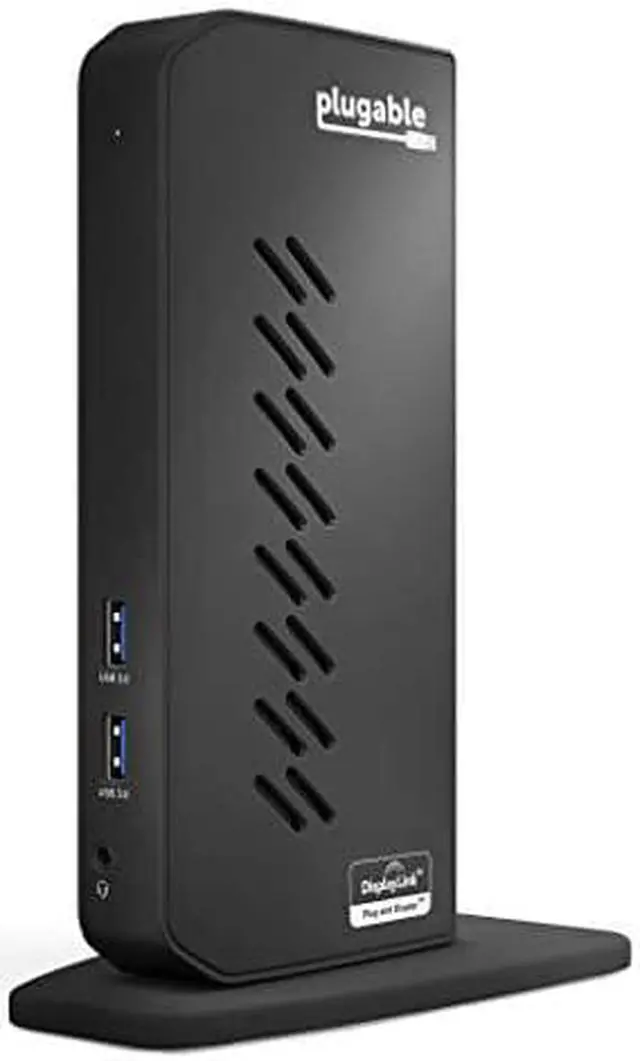 Alt view image 8 of 15 - Plugable USB 3.0 and USB-C Universal Laptop Docking Station for Windows and Mac (Dual Video HDMI, Gigabit Ethernet, Audio, 6 USB Ports)