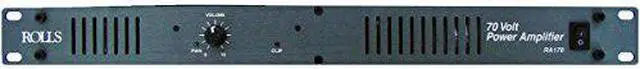 Alt view image 9 of 9 - Rolls RA170 Rack Mount 70V 70 Watt 1U Power Amplifier