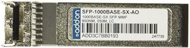 Alt view image 10 of 14 - AddOn MSA Compliant 1000Base-SX SFP Transceiver - SFP (mini-GBIC) transceiv