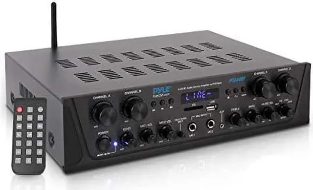 Alt view image 6 of 11 - Pyle PTA44BT Bluetooth Home Audio 500 Watt 4 Channel Amplifier Stereo Receiver