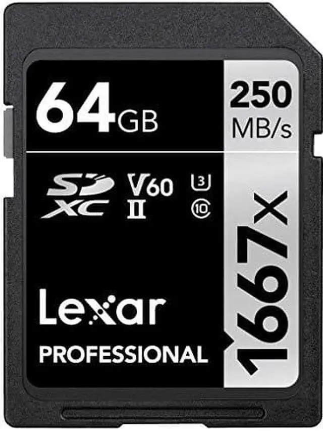 Alt view image 10 of 10 - Lexar Professional 1667x 64GB SDXC UHS-II/U3 Memory Card #LSD64GCBNA1667
