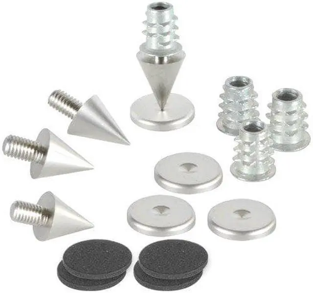 Main image of Dayton Audio DSS2-SN Satin Nickel Speaker Spike Set 4 Pcs.