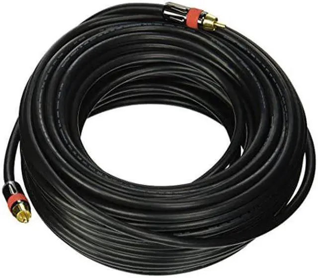Alt view image 6 of 10 - Monoprice Coaxial Audio/Video - 75 Feet - Black | RCA CL2 Rated RG6/U 75ohm (for S/PDIF, Digital Coax, Subwoofer & Composite Video