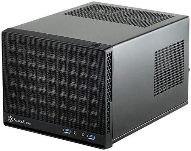 Main image of SilverStone Technology Ultra Compact Mini-ITX Computer Case with Mesh Front Panel Black (SST-SG13B-USA)