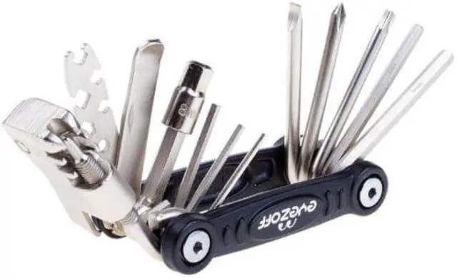 Alt view image 6 of 6 - EyezOff 18-Function Folding Bicycle Multi Tool (Black/Silver)