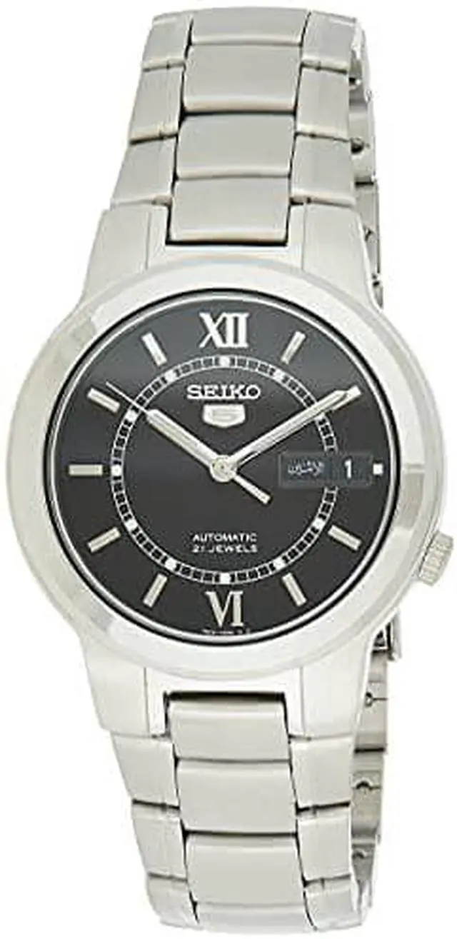 Alt view image 2 of 8 - seiko men's quartz watch with stainless-steel strap, silver, 22 (model: snka23k1s)