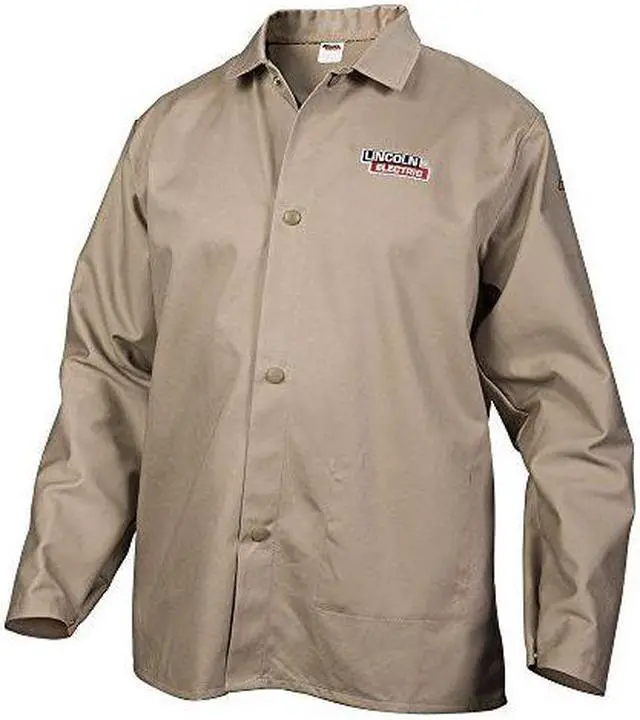 Alt view image 3 of 3 - Lincoln Electric Welding Jacket,Khaki,L,33 in. L  KH840L