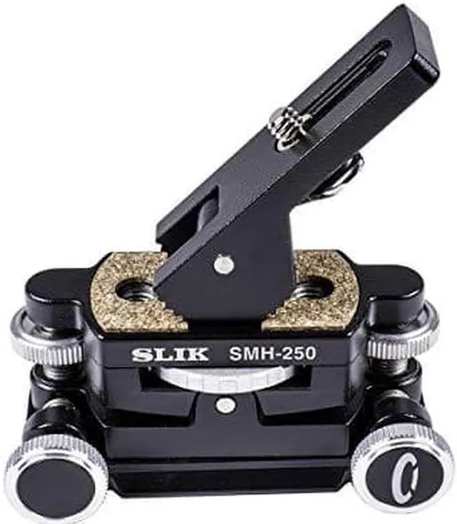 Alt view image 8 of 8 - slik smh-250 micro movement adjust tripod head, black (618-804)