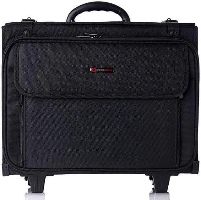 Alt view image 14 of 14 - Alpine Swiss Rolling Briefcase Laptop Bag For Men Women Hard Side Catalog Case Wheels Legal Dividers Lawyer Attache Case Carry-On Business Travel Bag