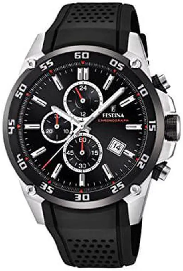Main image of Festina The Originals Collection Mens Quartz Watch with Black Dial Chronograph Display and Black Rubber Strap F20330/5
