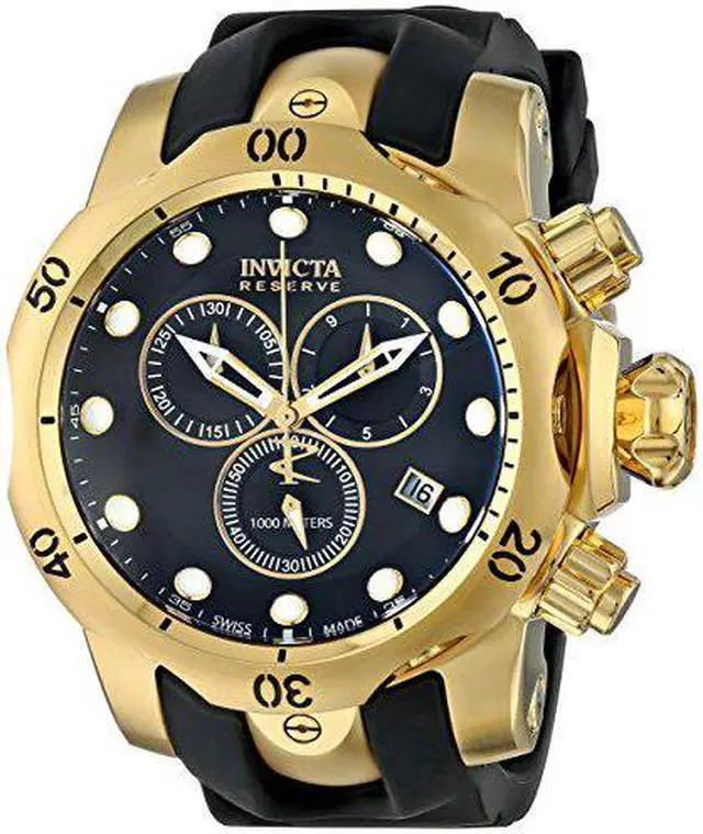 Alt view image 4 of 4 - Men's Reserve Subaqua Venom Chronograph Black Rubber