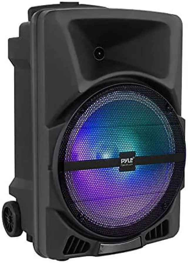 Alt view image 8 of 8 - pyle wireless portable pa speaker system  800w high powered bluetooth compatible indoor & outdoor dj sound stereo loudspeaker w/usb sd mp3 aux 3.5mm input, flashing party light & fm radiopphp1244b