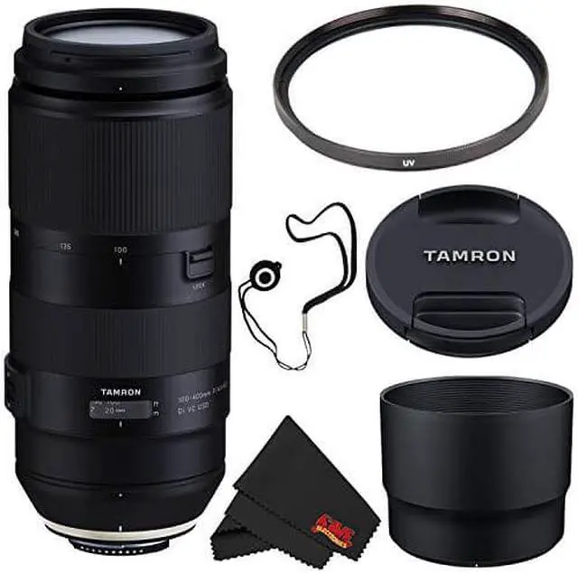 Alt view image 6 of 6 - Tamron 100-400mm f/4.5-6.3 Di VC USD Lens for Nikon F AFA035N-700 (International Model) + 72mm UV Filter + Lens Cap Keeper + MicroFiber Cloth Bundle