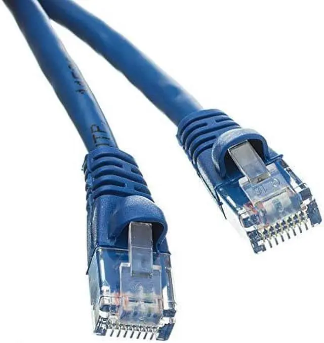 Alt view image 2 of 2 - CableWholesale 13X6-06101 Cat6a Blue Ethernet Patch Cable  Snagless Molded Boot  500 MHz  1 foot