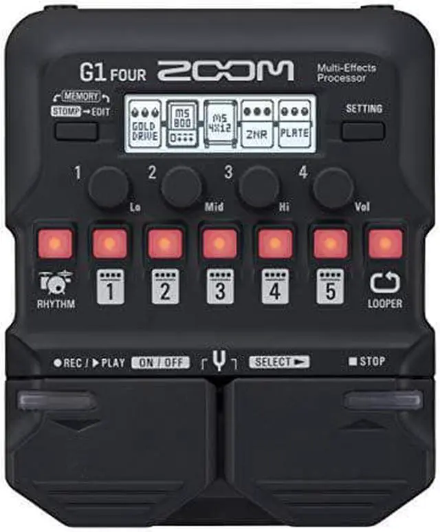 Alt view image 14 of 14 - zoom electric guitar multi effect g1 four