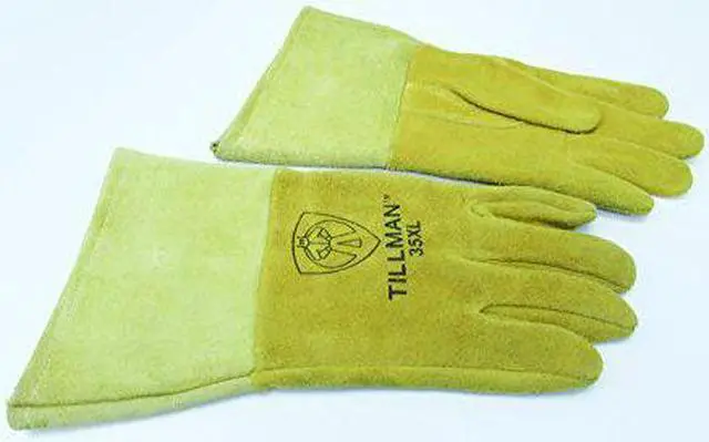 Alt view image 4 of 4 - Tillman 35 Top Grain Deerskin Foam Lined Thumb Strap MIG Welding Gloves X-Large