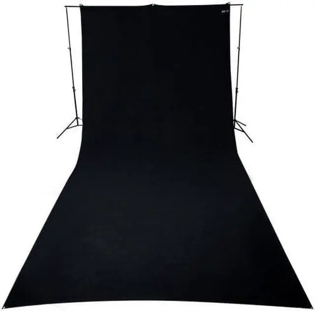 Alt view image 9 of 13 - Westcott 9 x 20 ft Wrinkle-Resistant Cotton Backdrop (Rich Black)
