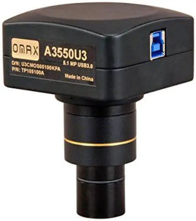 Main image of OMAX - A3550U3 5MP USB3.0 Digital Camera for Microscope with 0.01mm Calibration Slide (Windows 8 & 10, Mac OS X, Linux Compatible)