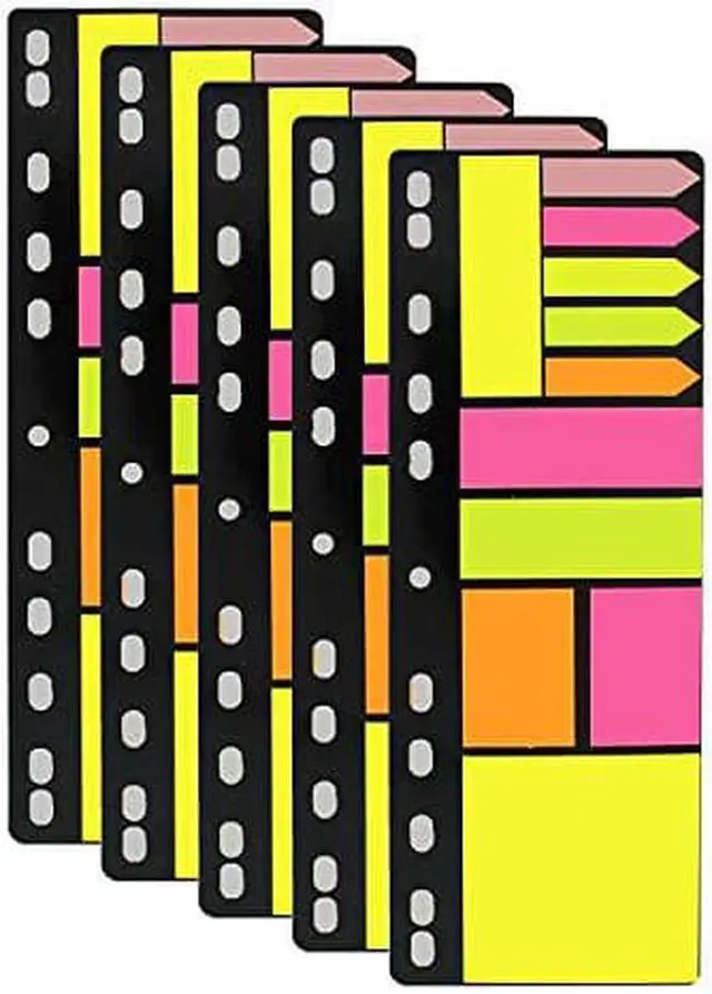 Alt view image 7 of 8 - Redi-Tag Ring Binder Note Set Assorted Sizes and Colors 270 Sheets/Set 5 Sets/Box 10249