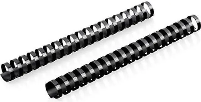 Main image of Mead CombBind Binding Spines/Spirals/Coils/Combs, 1", 200 Sheet Capacity, Black, 125 Pack (4000137)