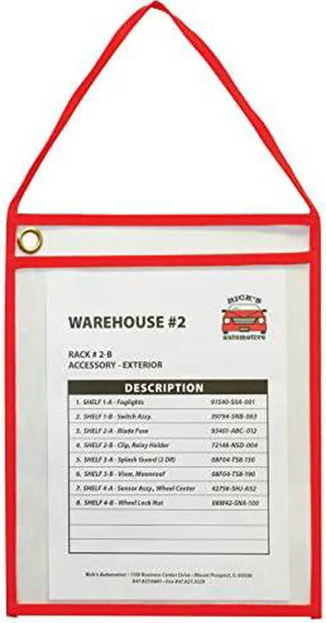 Alt view image 14 of 19 - C-Line Shop Ticket Holder w/ Strap 9"Wx12"H 15/BX Red 41924