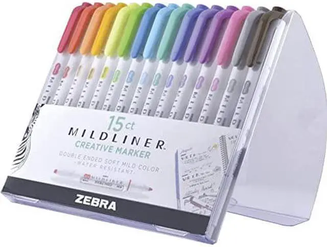 Alt view image 7 of 14 - Zebra Mildliner Double Ended Highlighter, Assorted Colors, 1 Each (ZEB78105)