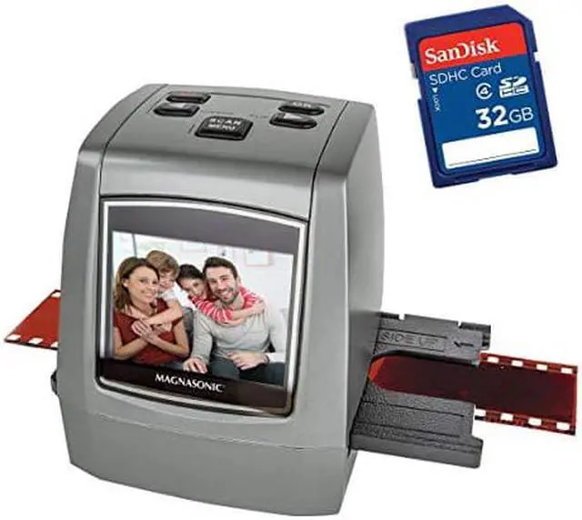 Alt view image 10 of 10 - Magnasonic All-In-One High Resolution 24MP Film Scanner, Vibrant 2.4" LCD Screen, Converts 126KPK/135/110/super 8 Film, Slides & Negatives into Digital Photos, with Bonus 32GB SD Card (FS50)