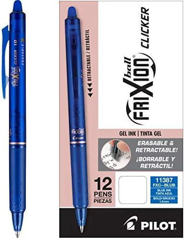 Alt view image 3 of 3 - Pilot FriXion Clicker Erasable Retractable Gel Pen 1 mm Blue Ink/BarrelStand