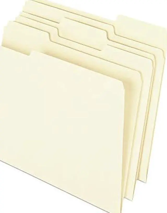 Alt view image 5 of 7 - Pendaflex Earthwise 100% Recycled Paper File Folder 1/3 Cut Letter Manila 100/Box 74520