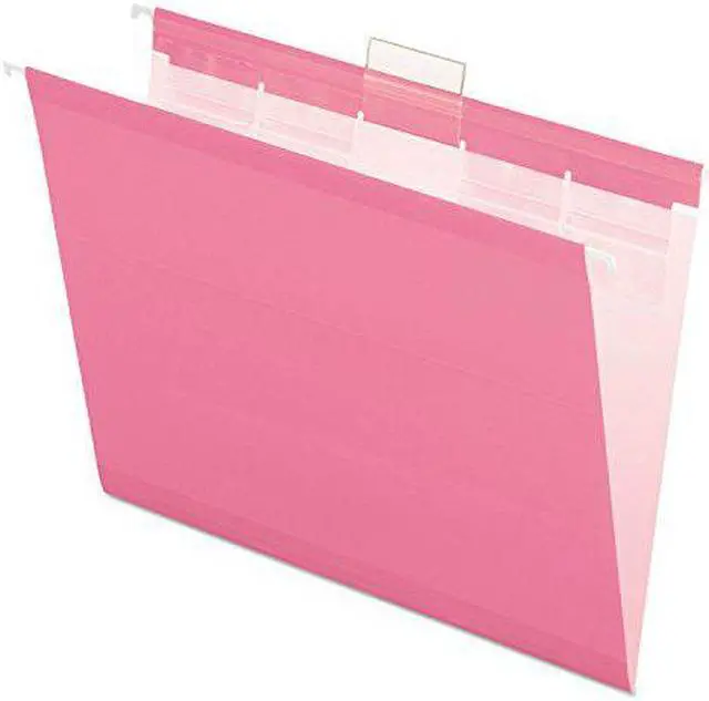 Alt view image 4 of 4 - Pendaflex 90240 Ready-Tab Colored Reinforced Hanging File Folders, Letter, Pink, 20/Box