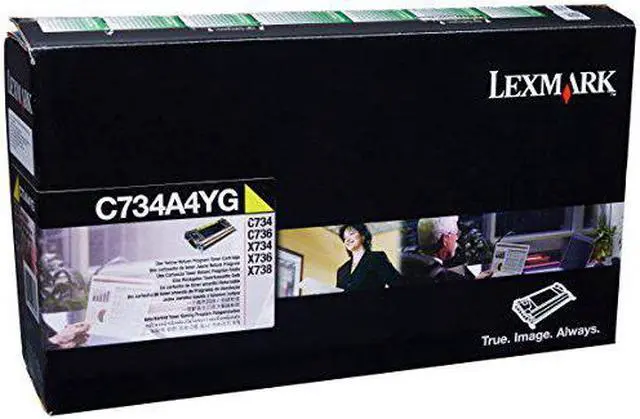 Alt view image 12 of 13 - Lexmark C734A4YG Return Program Toner Cartridge - Yellow