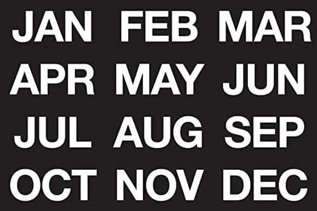 Alt view image 3 of 3 - Months, Magnetic, White, 1"h, 12/Set
