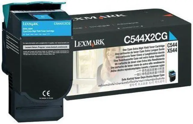Alt view image 4 of 5 - Lexmark C544X4CG Extra High Yield Return Program Toner Cartridge - Cyan