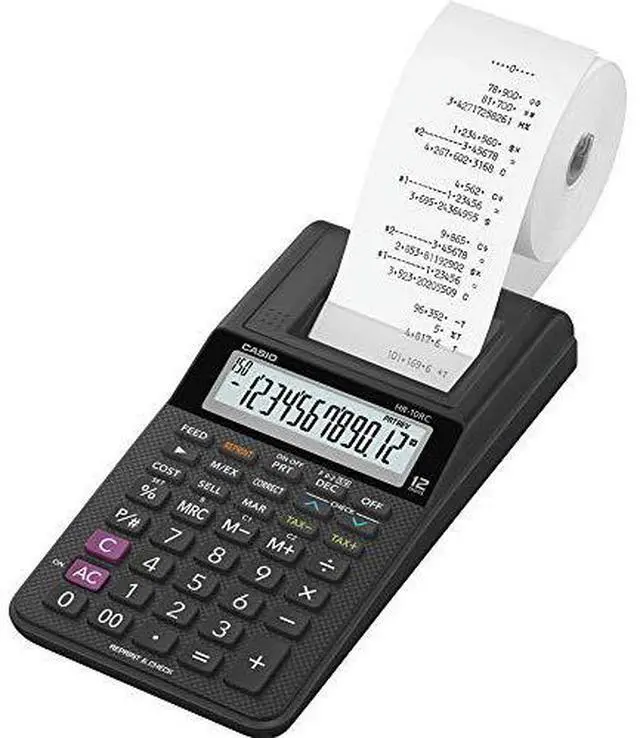 Alt view image 16 of 17 - Casio HR-10RC 12-Digit Printing Calculator Black 24396585