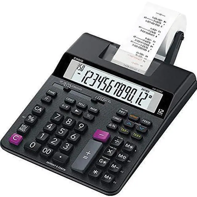 Alt view image 11 of 13 - Casio Printing Calculator 12-Digit 7-3/4"Wx10-3/4"Lx2-3/10"H BK HR200RC
