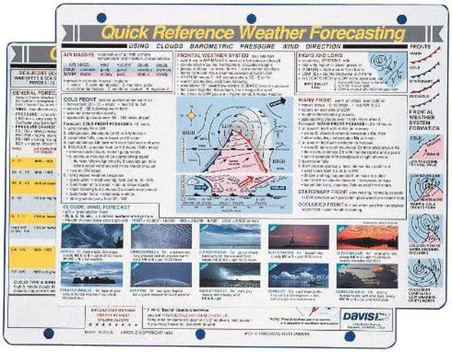 Main image of Davis Instruments Weather Forecasting Quick Reference Card, 8 1/2 X 11-Inch
