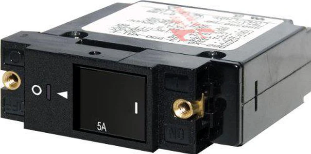 Alt view image 2 of 3 - Blue Sea 7425 Single Pole Small Case 2" Slot Reset Rocker Circuit Breaker - 5 Amp