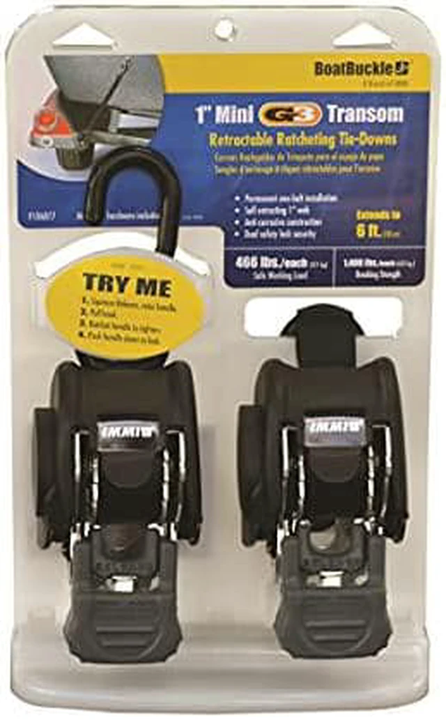 Alt view image 11 of 13 - Boatbuckle 1 Retractable Transom Tiedown F106877