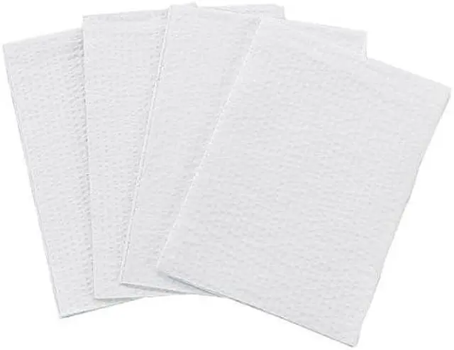 Main image of TIDI Single-Use Towel, White, 13 x 18 (Pack of 500) - Waffle Embossed for Bulk and Thickness - 3-Ply Tissue - Medical Supplies (918101)