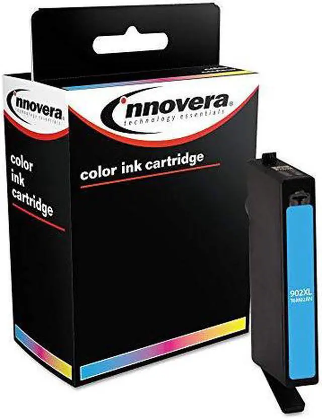Alt view image 9 of 20 - Innovera Compatible Cyan High Yield Ink Cartridge (Alternative for HP 902XL/T6M02AN)