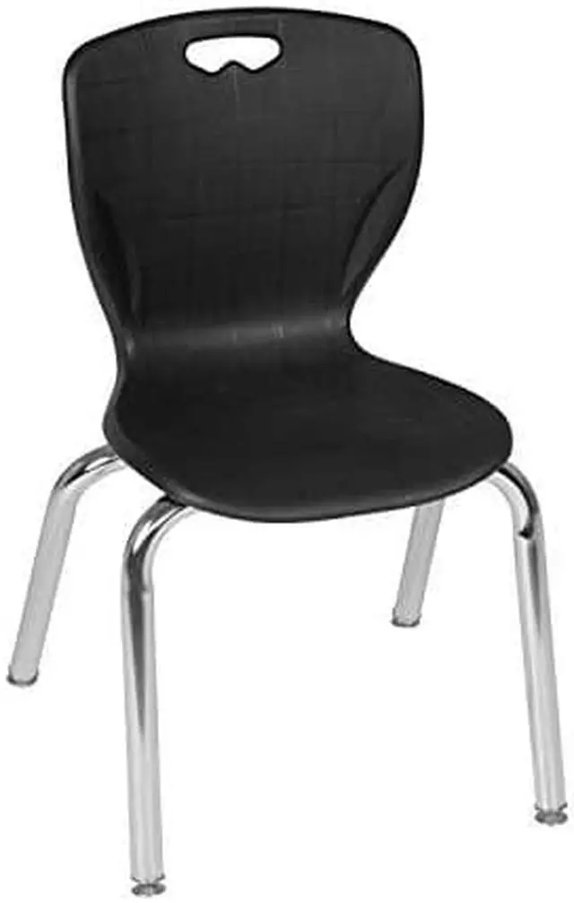 Main image of Regency Andy Stack Chairs, 4 Pack, Black/Chrome